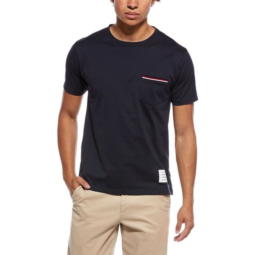 Thom Browne Mens  T-Shirt, Blue